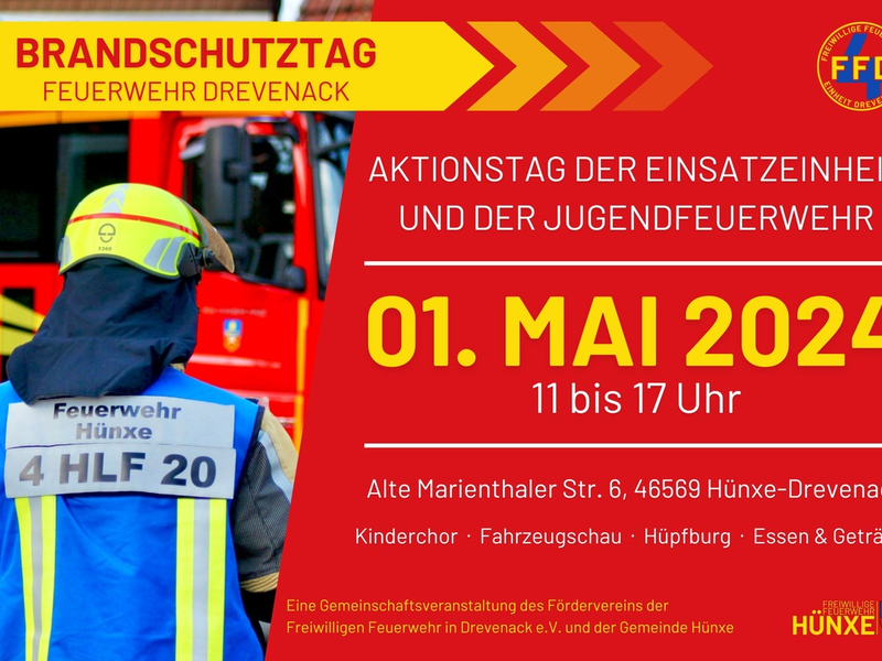 FW Hünxe: Brandschutztag der Einheit Drevenack am 01. Mai 2024 - Foto: presseportal.de