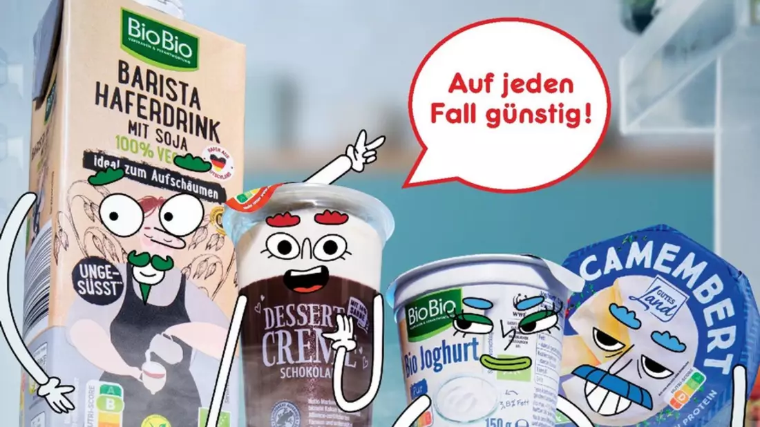 Helden im Molkereiprodukte-Regal: Netto Marken-Discount lässt die Produkte sprechen - Bild: presseportal.de