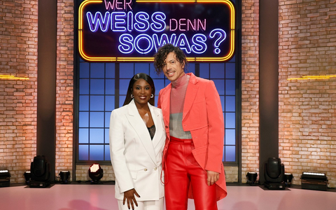 anz-Duell: Jorge González und Motsi Mabuse bei Wer weiß denn sowas? - Das Wissensquiz vom 8. bis 12. April 2024, um 18:00 Uhr im Ersten - Foto: presseportal.de