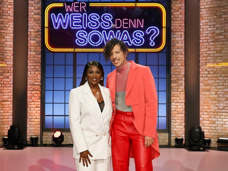 anz-Duell: Jorge González und Motsi Mabuse bei Wer weiß denn sowas? - Das Wissensquiz vom 8. bis 12. April 2024, um 18:00 Uhr im Ersten - Foto: presseportal.de