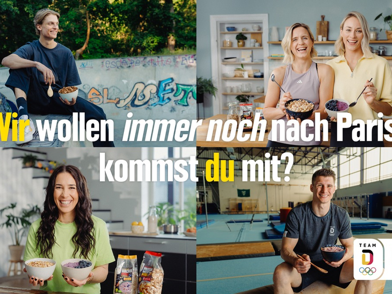 Für Athlet:innen. Für Fans. Für alle. / Power-Frühstück: Offizielle Team Deutschland Müslis geben Vorgeschmack auf Paris - Foto: presseportal.de