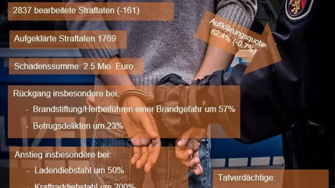 POL-PDLD: Wörth - Kriminalitätsstatistik 2023 der Polizeiinspektion Wörth am Rhein - Bild: presseportal.de