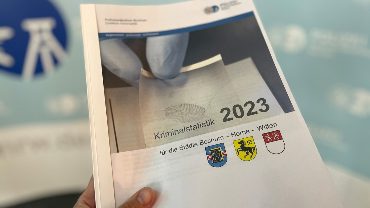 POL-BO: Mehr aufgeklärte Taten, intensivierte Ermittlungsarbeit: Polizeiliche Kriminalstatistik 2023 für Bochum, Herne und Witten - Foto: presseportal.de