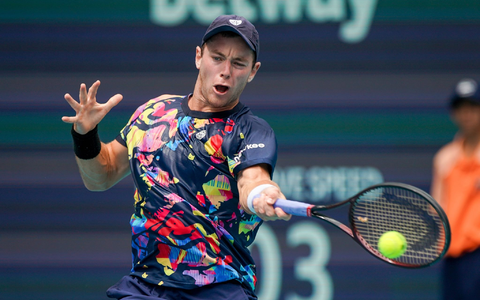 Ist in Estoril in der ersten Runde ausgeschieden: Dominik Koepfer. - Foto: Debby Wong/ZUMA Press Wire/dpa/Archivbild Ist in Estoril in der ersten Runde ausgeschieden: Dominik Koepfer. - Foto: Debby Wong/ZUMA Press Wire/dpa/Archivbild