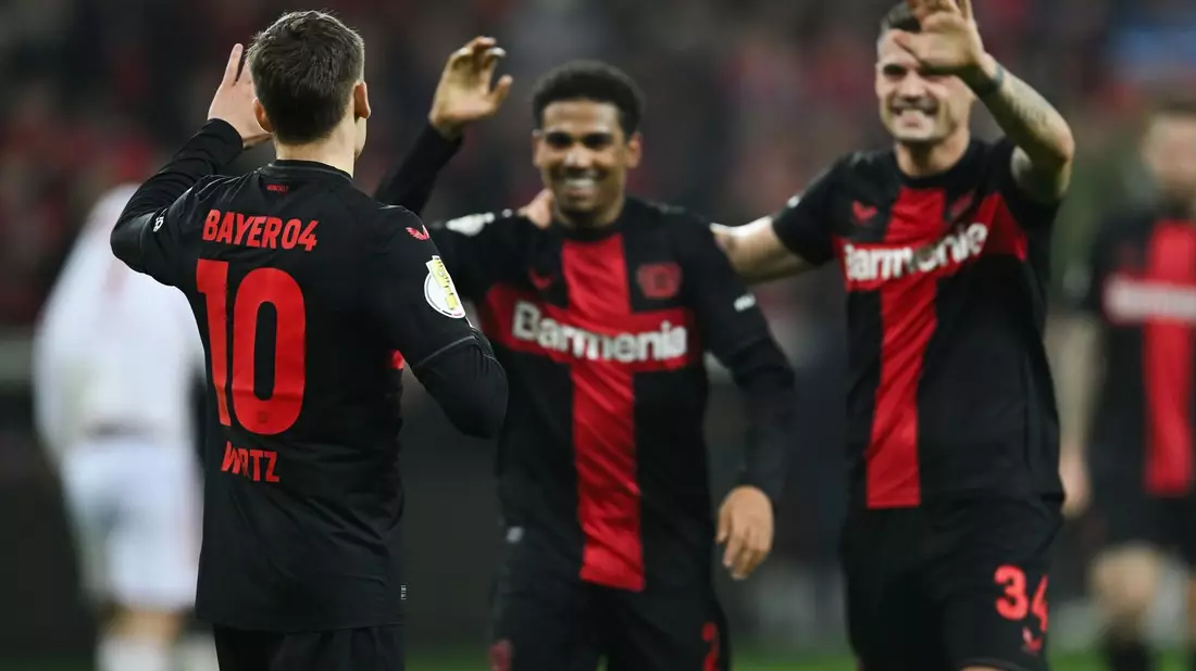 Leverkusen gewann das Halbfinale gegen die Fortuna souverän mit 4:0. - Bild: Marius Becker/dpa