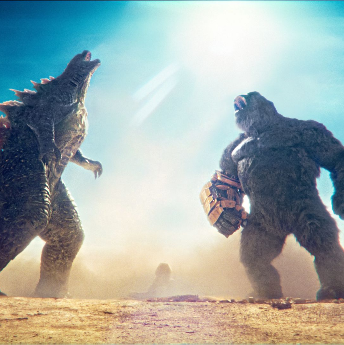 Godzilla und Kong (l-r) in einer Szene des Films 