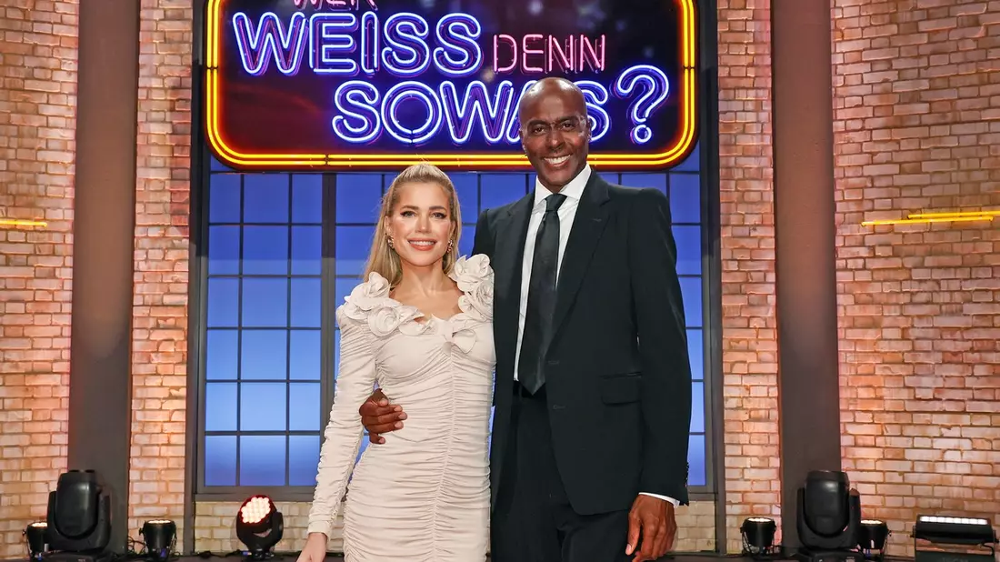 Das talentierte Superduell: Sylvie Meis und Bruce Darnell bei Wer weiß denn sowas? / Das Wissensquiz vom 15. bis 19. April 2024, um 18:00 Uhr im Ersten - Bild: presseportal.de