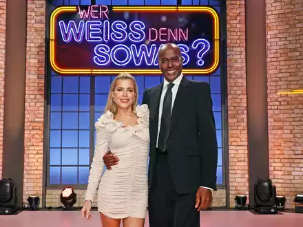 Das talentierte Superduell: Sylvie Meis und Bruce Darnell bei Wer weiß denn sowas? / Das Wissensquiz vom 15. bis 19. April 2024, um 18:00 Uhr im Ersten - Foto: presseportal.de