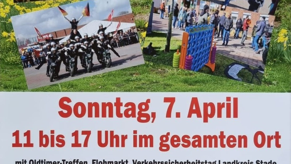 POL-STD: Blüten- und Frühjahrsfest in Drochtersen - Polizei mit Präventionsarbeit und Motorradstaffel Hamburg dabei - Foto: presseportal.de