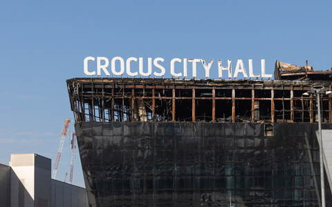 Der Anschlagsort: Die Konzerthalle Crocus City Hall in Moskau. - Foto: Bai Xueqi/XinHua/dpa