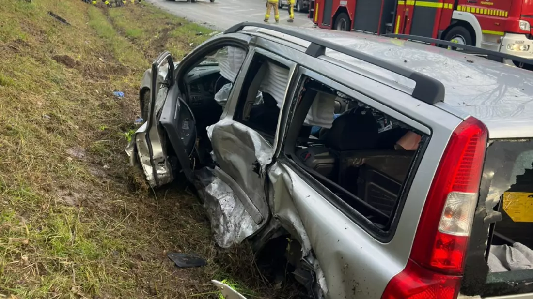 FW-DT: Verkehrsunfall auf der B239 Höhe Jerxer Straße. - Bild: presseportal.de