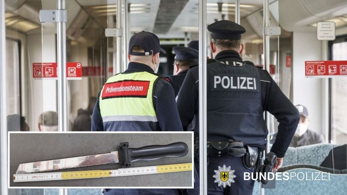 Bundespolizeidirektion München: Bedrohung mit Messer / Angriff gegen DBS-Mitarbeiter - Foto: presseportal.de