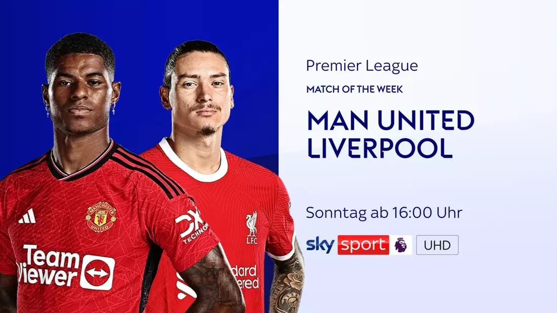 Der Klassiker auf der Insel: Manchester United gegen den FC Liverpool am Sonntag live und exklusiv bei Sky Sport - Bild: presseportal.de