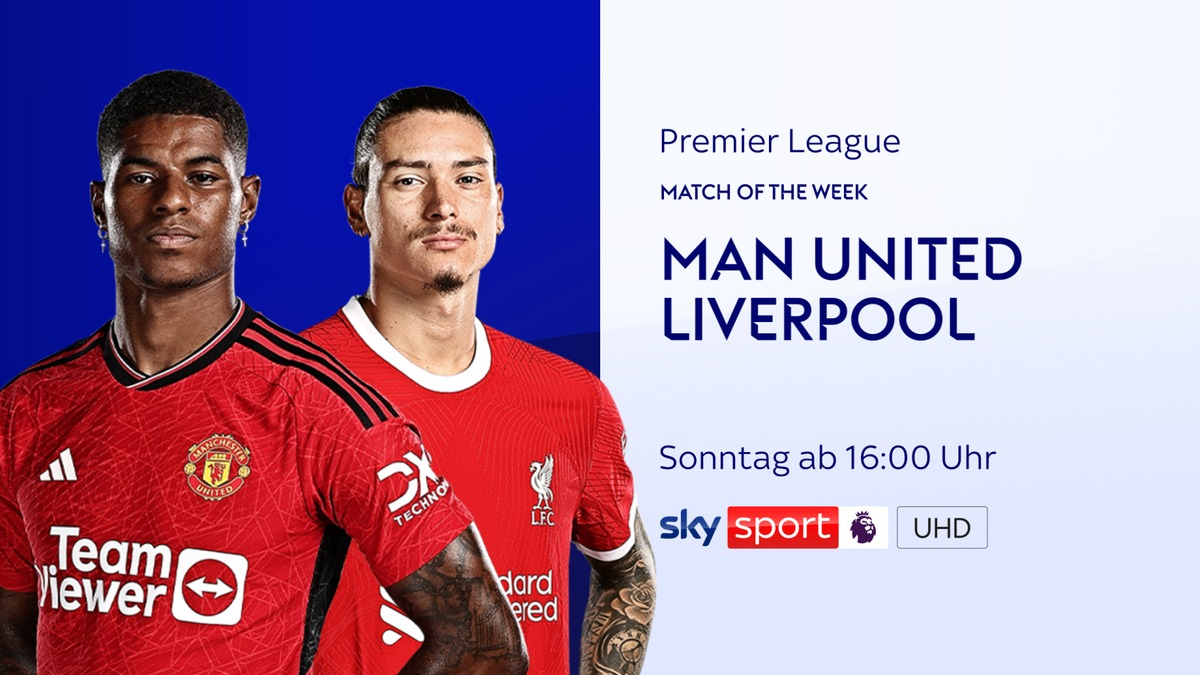 Der Klassiker auf der Insel: Manchester United gegen den FC Liverpool am Sonntag live und exklusiv bei Sky Sport - Foto: presseportal.de