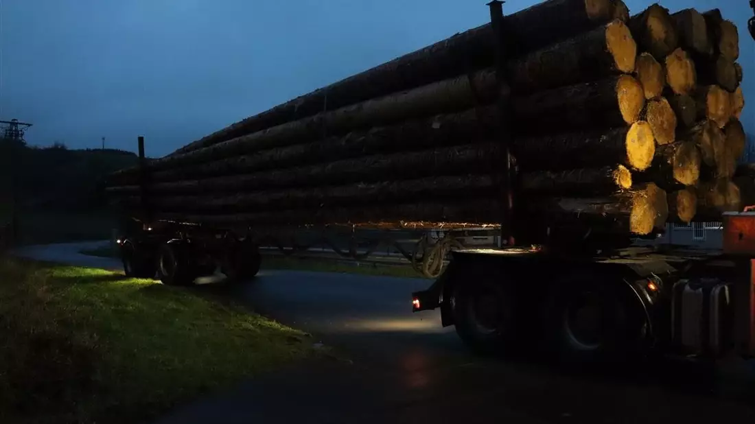 POL-PPTR: Autotransporter und Langholztransport viel zu schwer durch die Eifel unterwegs - Bild: presseportal.de