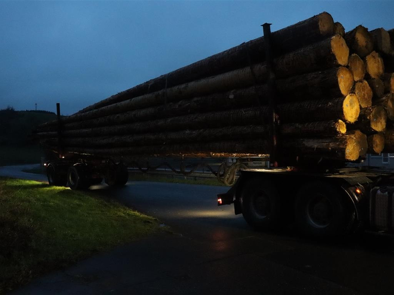 POL-PPTR: Autotransporter und Langholztransport viel zu schwer durch die Eifel unterwegs - Foto: presseportal.de