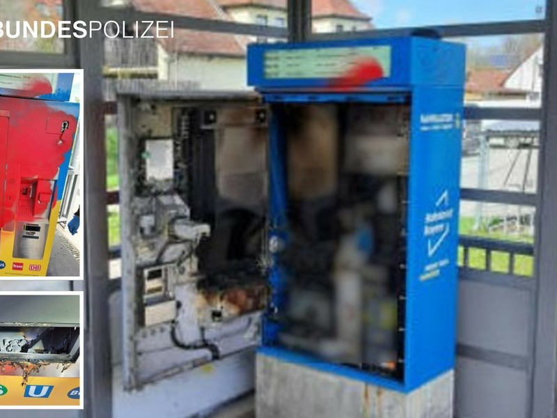 Bundespolizeidirektion München: Vandalismus am Bahnsteig / Mehrere tausend Euro Schaden - Foto: presseportal.de
