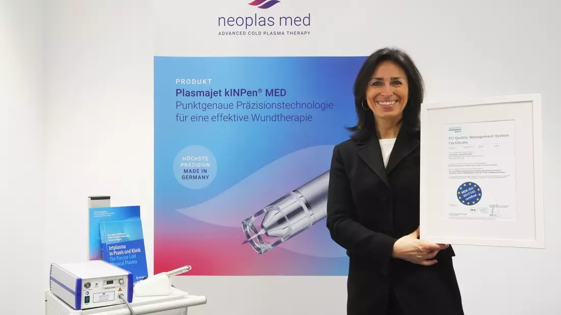 neoplas med GmbH erhält wichtiges MDR-Zertifikat und festigt globale Vorreiterrolle für Kaltplasma-Anwendungen - Bild: presseportal.de