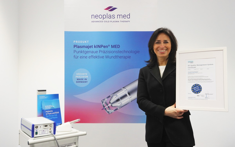 neoplas med GmbH erhält wichtiges MDR-Zertifikat und festigt globale Vorreiterrolle für Kaltplasma-Anwendungen - Foto: presseportal.de