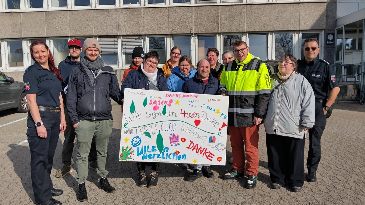 POL-WOB: Polizei erhält Dankeschön, das von Herzen kommt - Foto: presseportal.de
