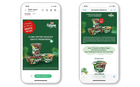 Probierkäufe für Müller Vegan mit kaufDA und savi - Foto: presseportal.de