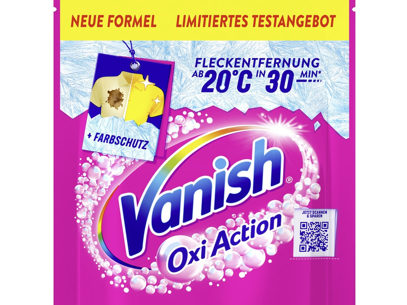 Neue und verbesserte Formel - Vanish Oxi Action überzeugt mit effektiver Fleckentfernung und bestmöglichen Waschergebnissen - Foto: presseportal.de