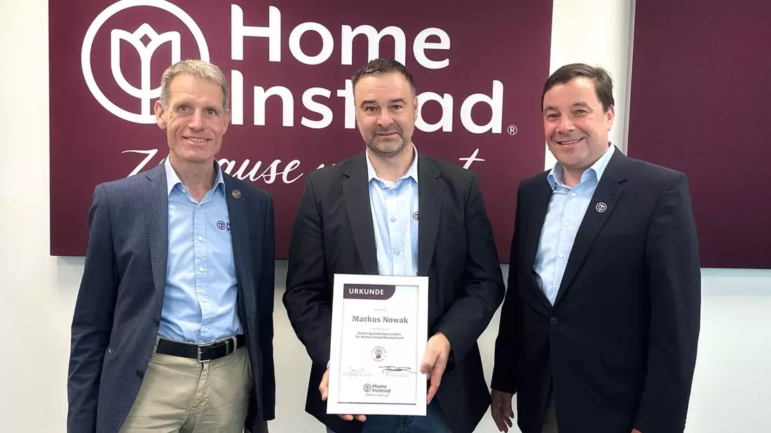 Markus Nowak zum ersten Markenbotschafter mit Qualitätsfokus von Home Instead berufen - Bild: presseportal.de