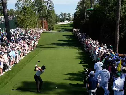 Superstar Tiger Woods bei einer Trainingsrunde im Augusta National Golf Club. - Foto: George Walker IV/AP/dpa