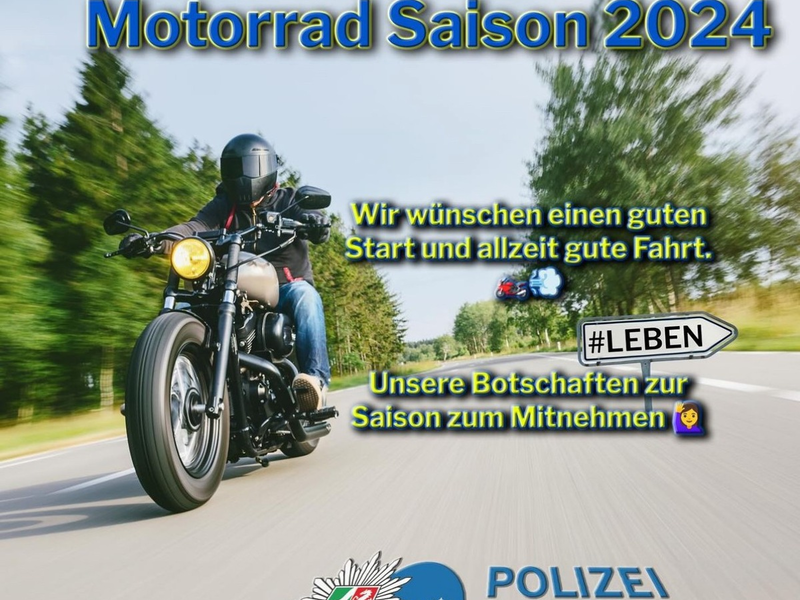 POL-KS: Motorradsaison 2025: Nordhessische Polizei gibt Tipps zum Saisonauftakt - Foto: presseportal.de