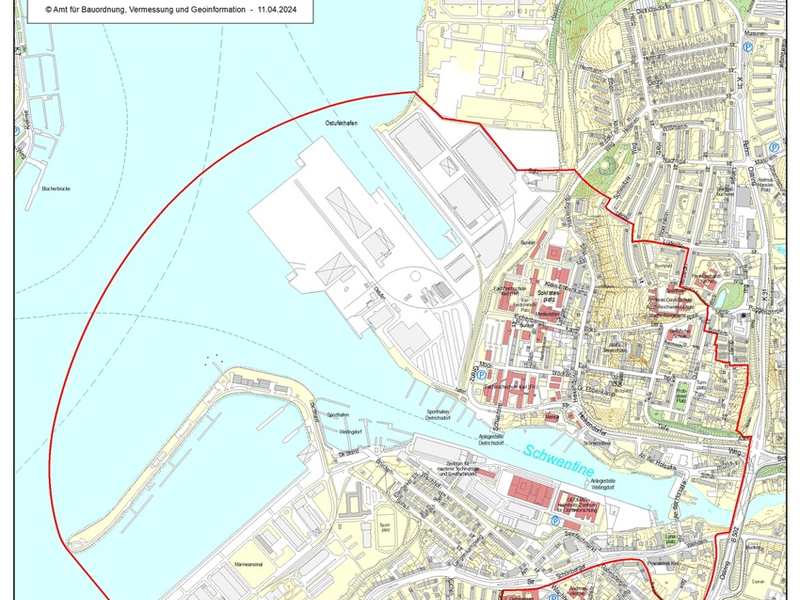 POL-KI: 240411.1 Kiel: Sonntag EntschÀrfung einer Fliegerbombe in der Schwentine, Höhe Seefischmarkt in Kiel-Dietrichsdorf - Foto: presseportal.de