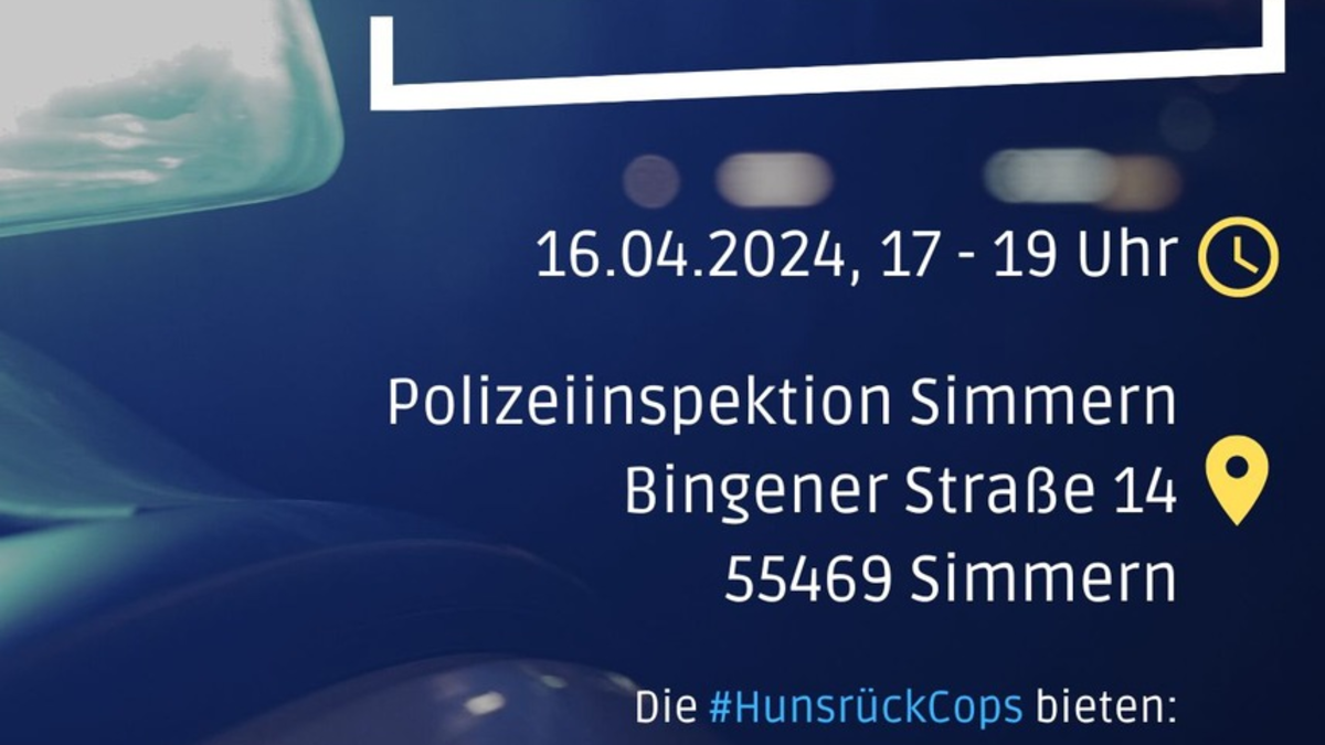 POL-PPKO: Polizei Simmern Backstage - letzte Plätze sichern! - Foto: presseportal.de