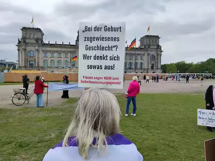 Protest gegen das Selbstbestimmungsgesetz am 12.04.2024 - Foto: über dts Nachrichtenagentur