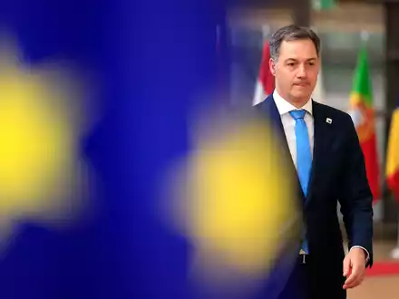 Belgien Premierminister Alexander De Croo: «Wir können diese Art der russischen Bedrohung in unserer Mitte nicht zulassen.» - Foto: Geert Vanden Wijngaert/AP/dpa