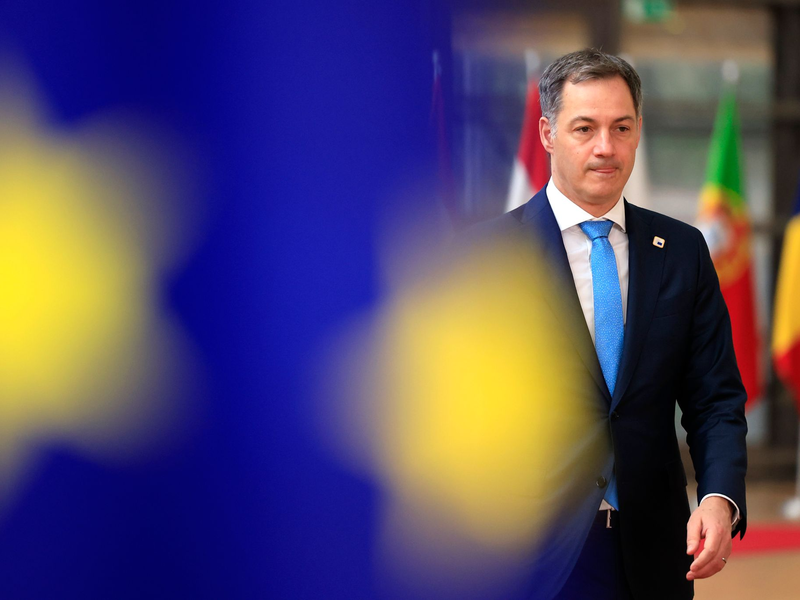 Belgien Premierminister Alexander De Croo: «Wir können diese Art der russischen Bedrohung in unserer Mitte nicht zulassen.» - Foto: Geert Vanden Wijngaert/AP/dpa