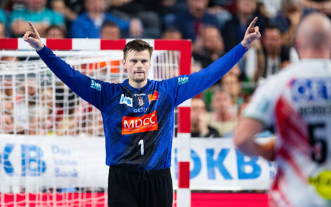 Magdeburg setzte sich angeführt von Torhüter Sergey Hernandez gegen Melsungen durch. - Foto: Marius Becker/dpa