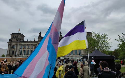 Protest für das Selbstbestimmungsgesetz am 12.04.2024 - Foto: über dts Nachrichtenagentur