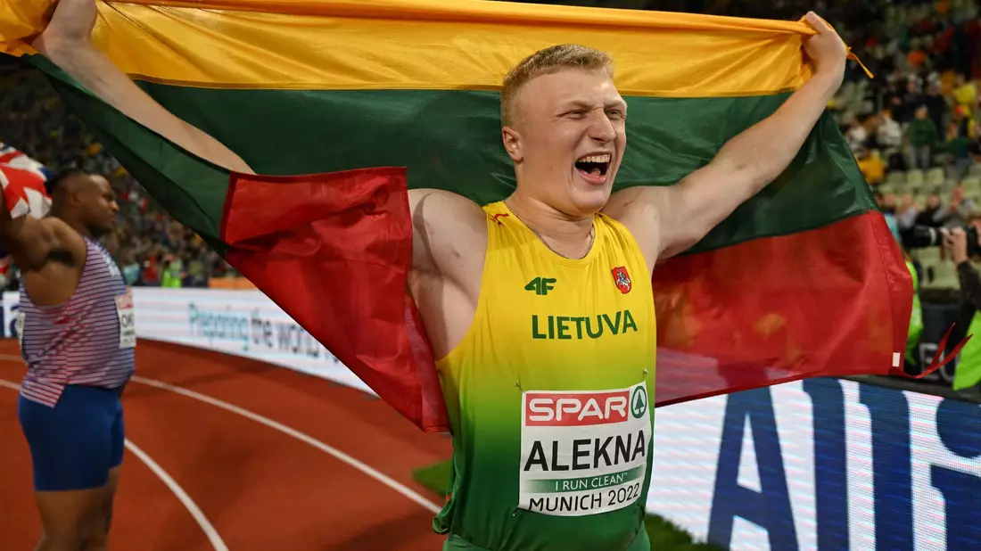 Schaffte mit 74,35 Metern einen Weltrekord: Mykolas Alekna aus Litauen. - Bild: Sven Hoppe/dpa