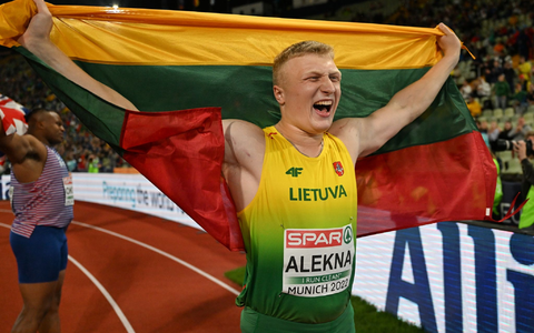 Schaffte mit 74,35 Metern einen Weltrekord: Mykolas Alekna aus Litauen. - Foto: Sven Hoppe/dpa