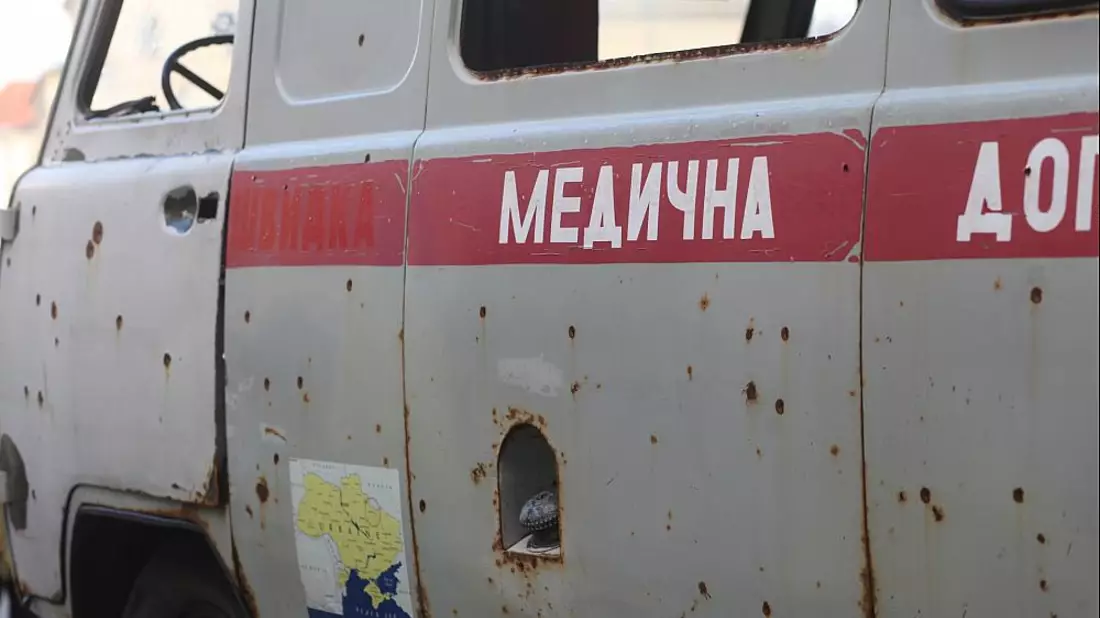 Im Ukraine-Krieg zerschossener Kleinbus (Archiv) - Bild: über dts Nachrichtenagentur