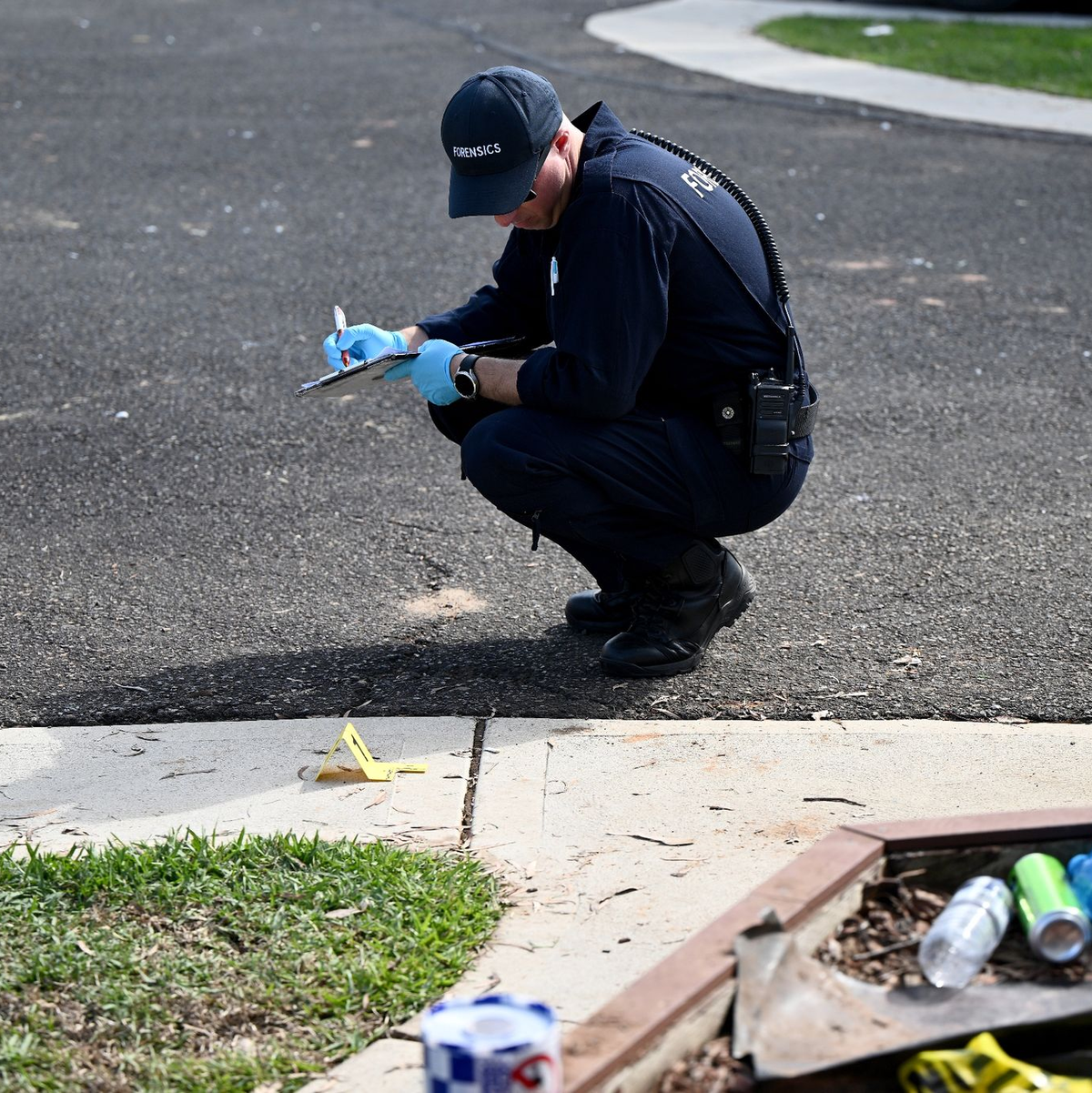 Die Spurensicherung im Einsatz. - Foto: Bianca De Marchi/AAP/dpa