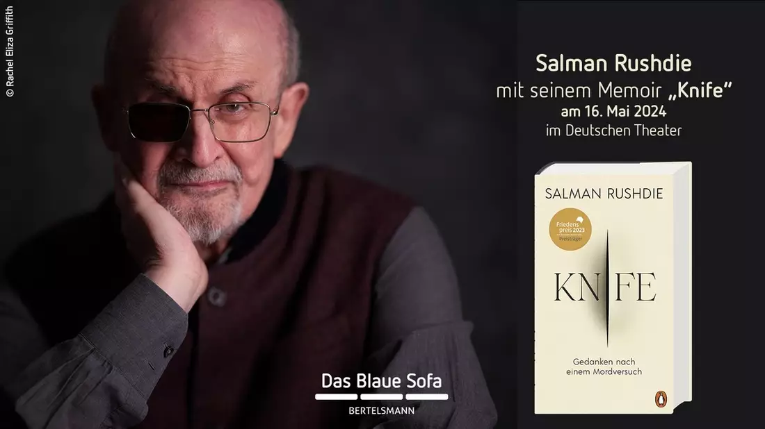 Das Blaue Sofa mit Salman Rushdie: Premiere im Rahmen des internationalen Literaturfestivals Berlin - Bild: presseportal.de