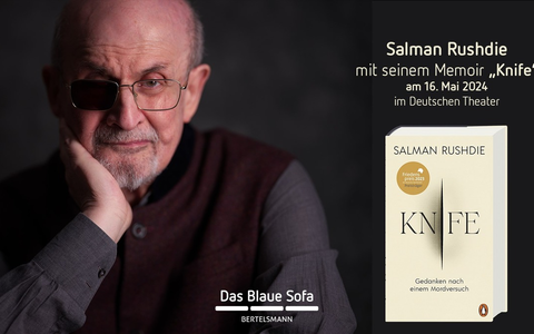 Das Blaue Sofa mit Salman Rushdie: Premiere im Rahmen des internationalen Literaturfestivals Berlin - Foto: presseportal.de