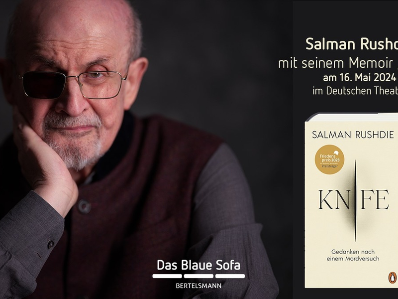 Das Blaue Sofa mit Salman Rushdie: Premiere im Rahmen des internationalen Literaturfestivals Berlin - Foto: presseportal.de