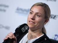 Tennisspielerin Angelique Kerber stand vor ihrem Stuttgart-Auftritt Rede und Antwort. - Foto: Marijan Murat/dpa