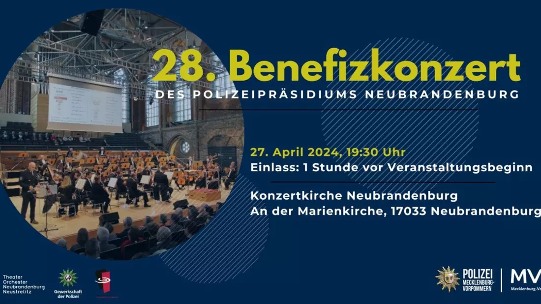 POL-NB: Einladung zum 28. Benefizkonzert des Polizeipräsidiums Neubrandenburg und der Gewerkschaft der Polizei - Bild: presseportal.de