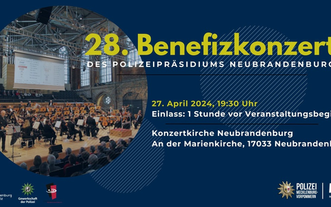 POL-NB: Einladung zum 28. Benefizkonzert des Polizeipräsidiums Neubrandenburg und der Gewerkschaft der Polizei - Foto: presseportal.de