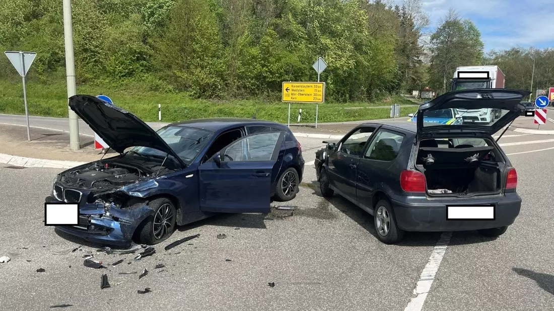 POL-PDKL: Vorrang missachtet, Unfallverursacher leicht verletzt - Bild: presseportal.de