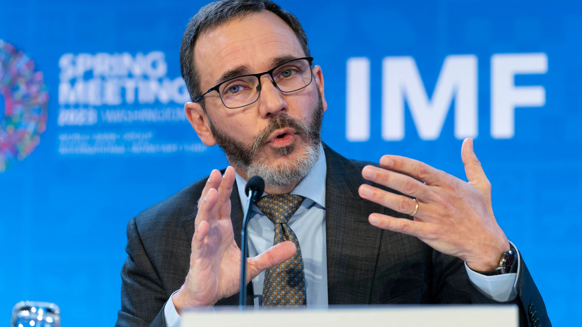 IWF-Chefvolkswirt Pierre-Olivier Gourinchas auf der Frühjahrstagung von IWF und Weltbank in Washington. - Foto: Jose Luis Magana/FR159526 AP/dpa