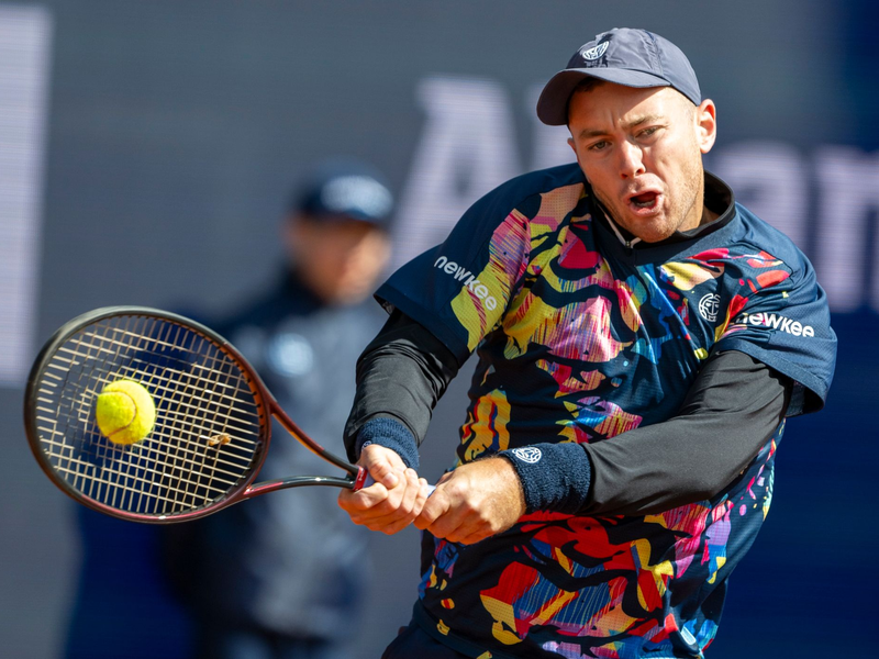 Unterlag dem Chilenen Cristian Garin mit 6:7 (3:7), 3:6: Dominik Koepfer. - Foto: Peter Kneffel/dpa