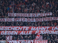 Fußballfans zeigen ein Banner zum Gedenken an die Opfer des Novemberpogroms  (Archiv) - Foto: über dts Nachrichtenagentur